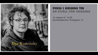 Poesi i krisens tid: En kväll för Ukraina